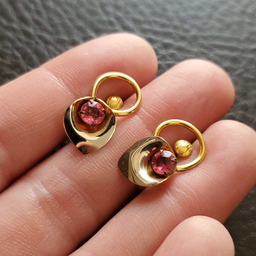 Vtg Van Dell Gold Filled Screw-Back Earrings